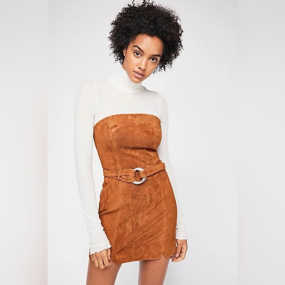 Free People Bet On It Suede Mini Dress | Size 2